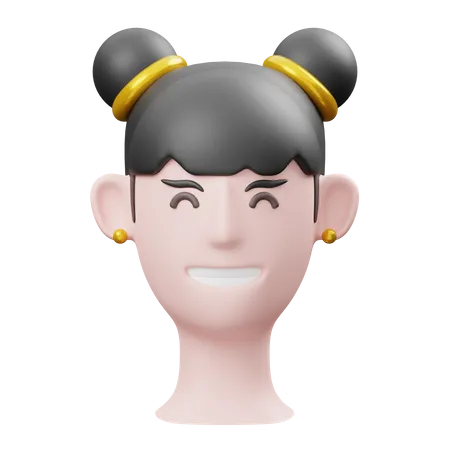Chinese Woman  3D Illustration