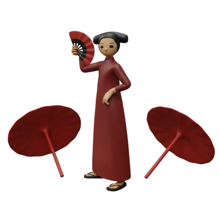 Chinese Style On New Years Day 3 D Character 3D Illustration