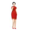 Chinese Woman Is Holding Angpao
