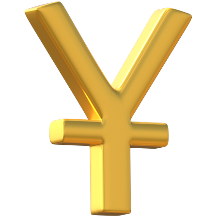Chinese Yuan  3D Icon