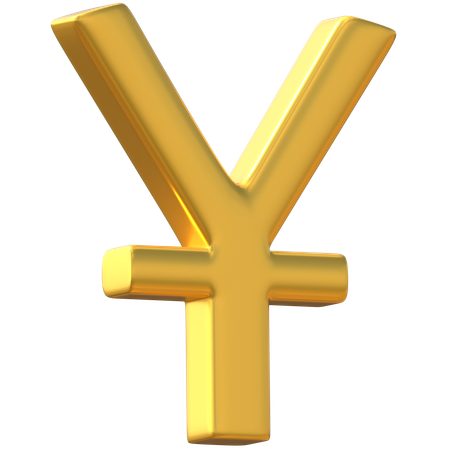 Chinese Yuan  3D Icon