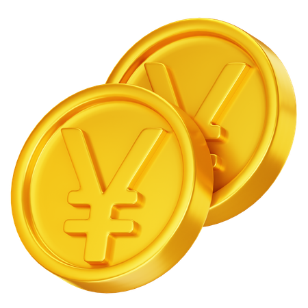 Chinese Yuan Coin  3D Icon