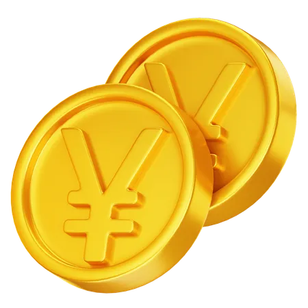 Chinese Yuan Coin  3D Icon