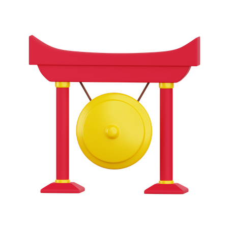 Chinesischer Gong  3D Icon