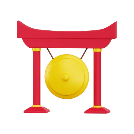 Chinesischer Gong  3D Icon