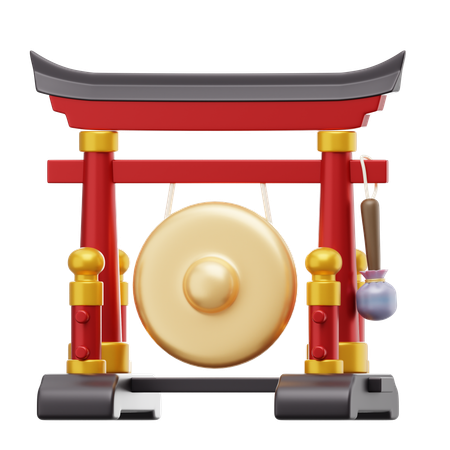 Chinesischer Gong  3D Icon