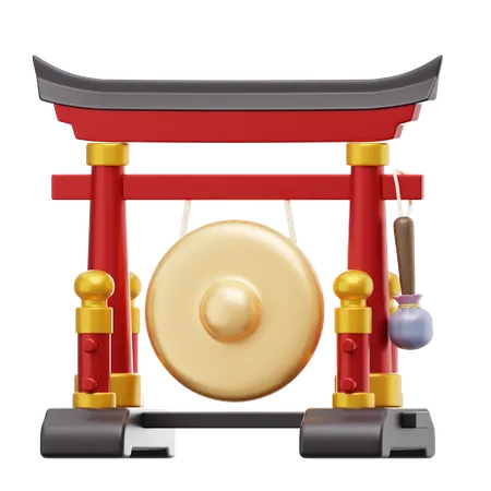 Chinesischer Gong  3D Icon