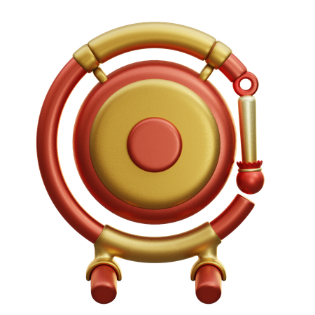 Chinesischer Gong  3D Icon