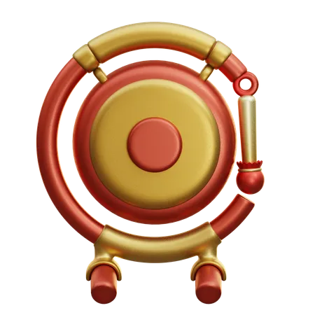 Chinesischer Gong  3D Icon