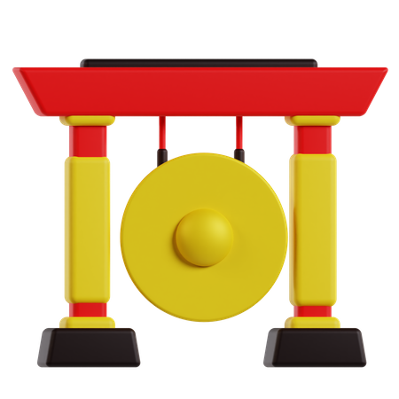 Chinesischer Gong  3D Icon