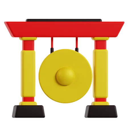 Chinesischer Gong  3D Icon