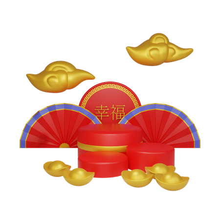 Chinesische dekoration  3D Illustration