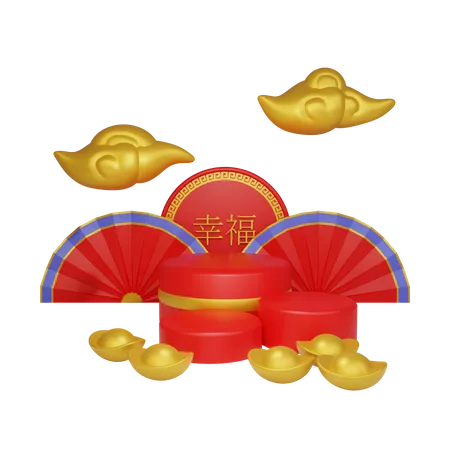 Chinesische dekoration  3D Illustration