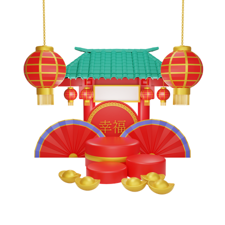 Chinesische dekoration  3D Illustration