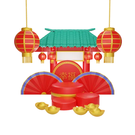 Chinesische dekoration  3D Illustration