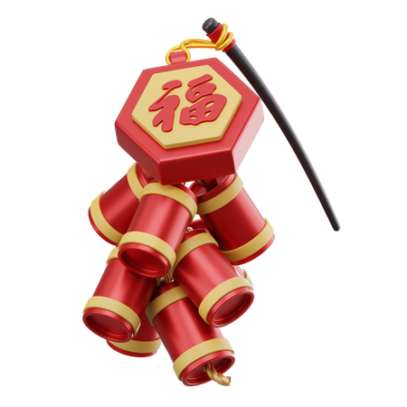 Chinesische Feuerwerkskörper  3D Icon