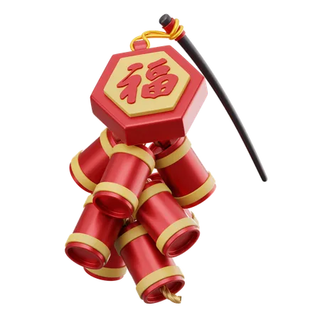 Chinesische Feuerwerkskörper  3D Icon