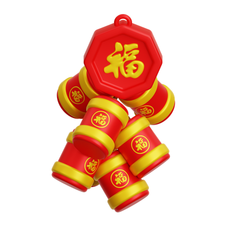 Chinesische Feuerwerkskörper  3D Icon