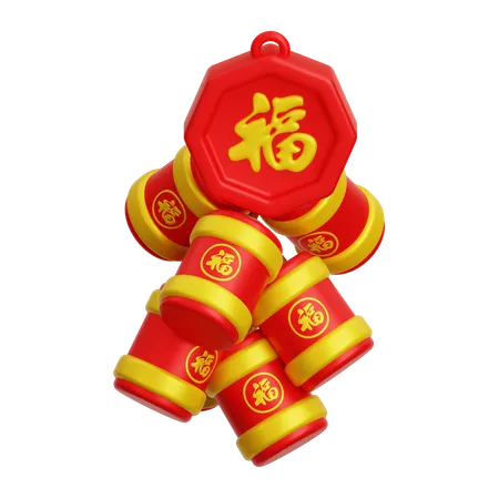 Chinesische Feuerwerkskörper  3D Icon