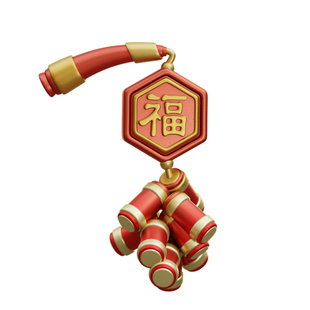 Chinesische Feuerwerkskörper  3D Icon