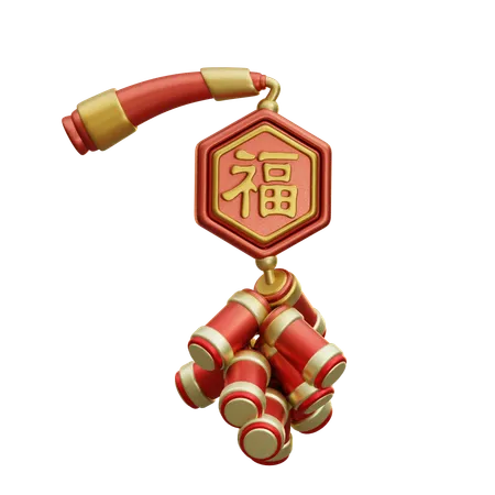 Chinesische Feuerwerkskörper  3D Icon