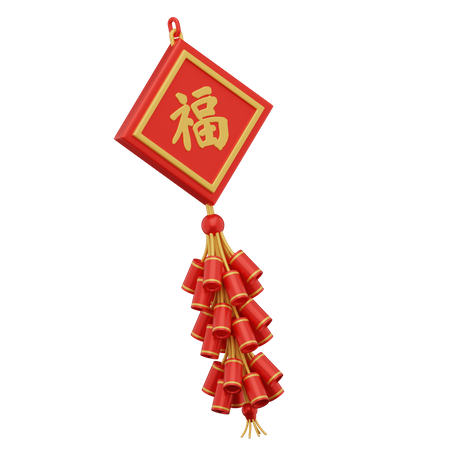 Chinesische Feuerwerkskörper  3D Icon