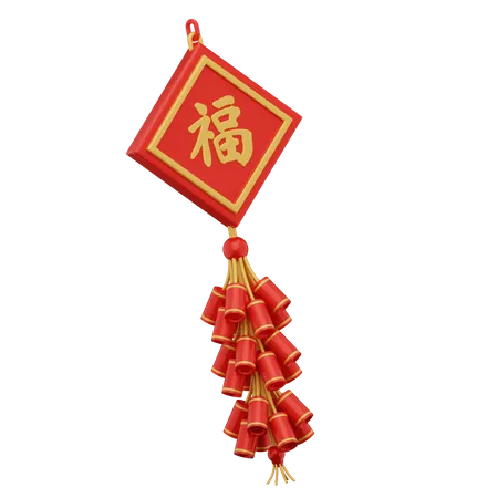 Chinesische Feuerwerkskörper  3D Icon