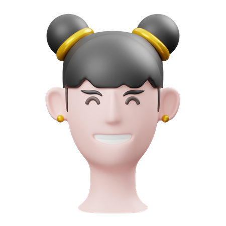 Chinesische Frau  3D Illustration