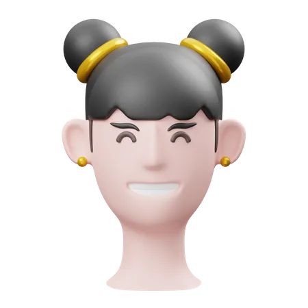 Chinesische Frau  3D Illustration