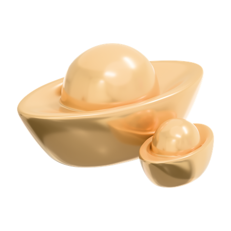 Chinesische Goldbarren  3D Icon