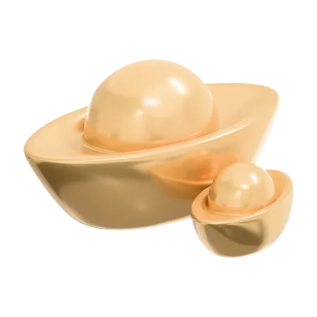 Chinesische Goldbarren  3D Icon