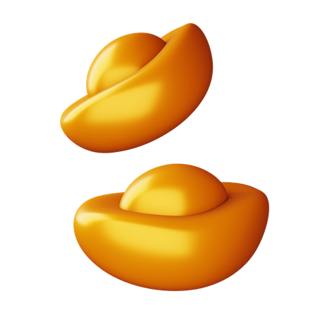 Chinesische Goldbarren  3D Icon