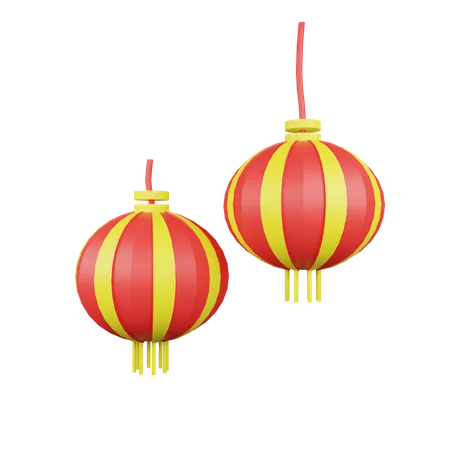 Chinesische Lampe  3D Illustration