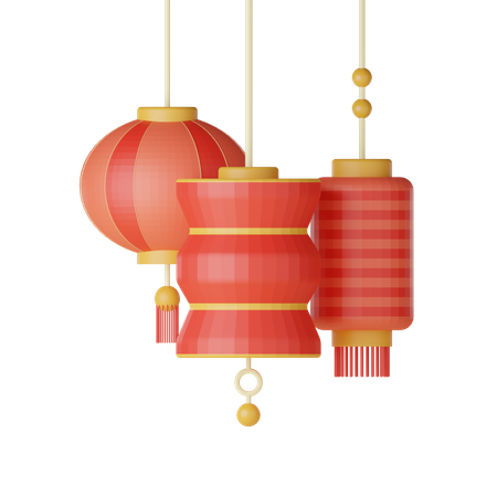 Chinesische Lampe  3D Icon