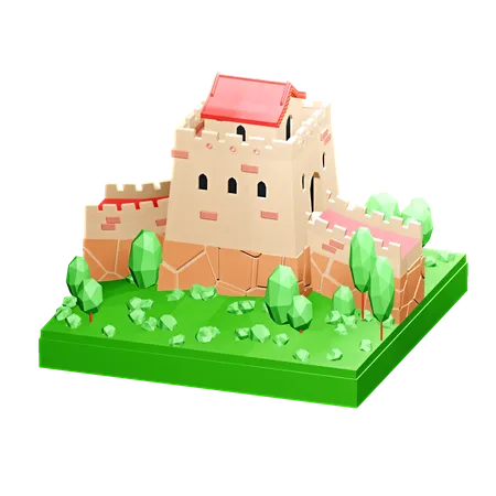 Chinesische Mauer  3D Icon