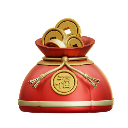 Chinesische münztüte  3D Icon