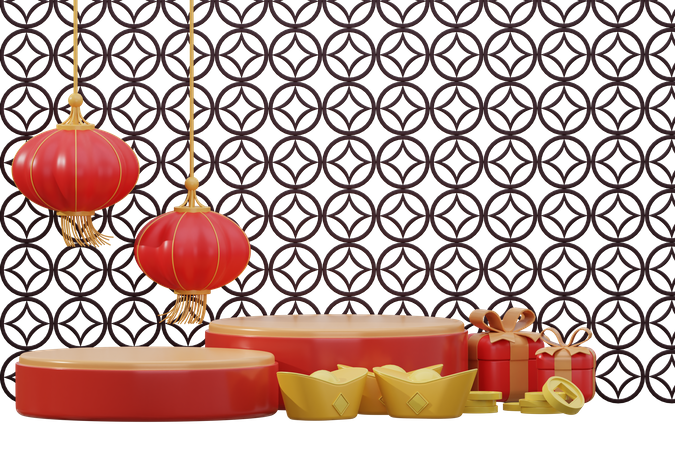 Dekoration zum chinesischen Neujahr  3D Icon