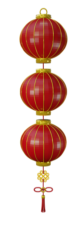 Chinesische Neujahrslaterne  3D Illustration