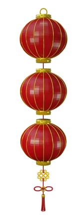 Chinesische Neujahrslaterne  3D Illustration