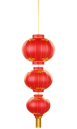 Chinesische Neujahrslaterne  3D Icon