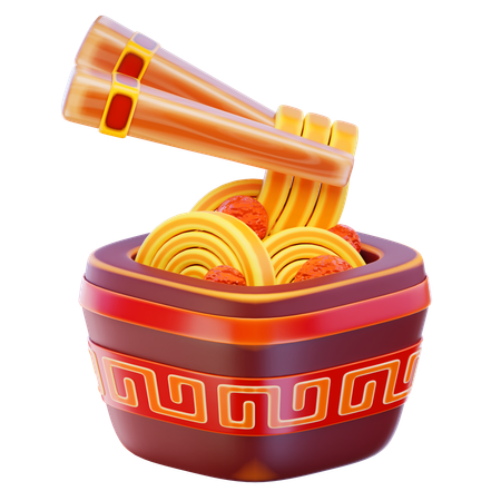 Chinesische Nudeln  3D Icon