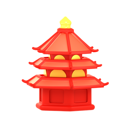 Chinesische pagode  3D Icon