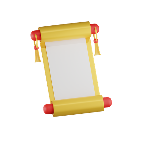 Chinesische Papierrolle  3D Icon