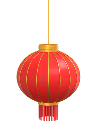 Chinesische rote laterne  3D Illustration