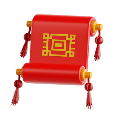 Chinesische Schriftrolle  3D Icon