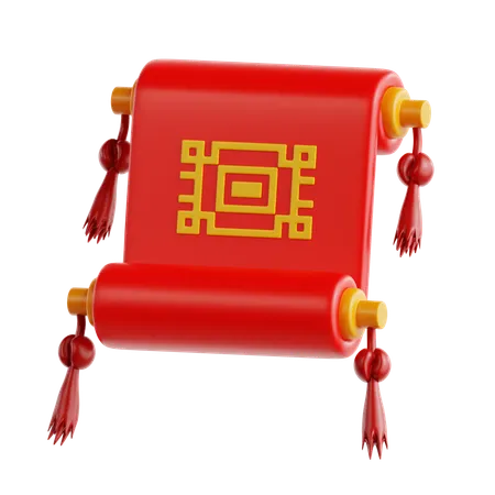 Chinesische Schriftrolle  3D Icon