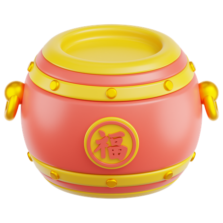 Chinesische trommel  3D Icon