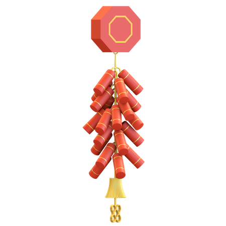 Chinesischer Feuerwerkskörper  3D Icon