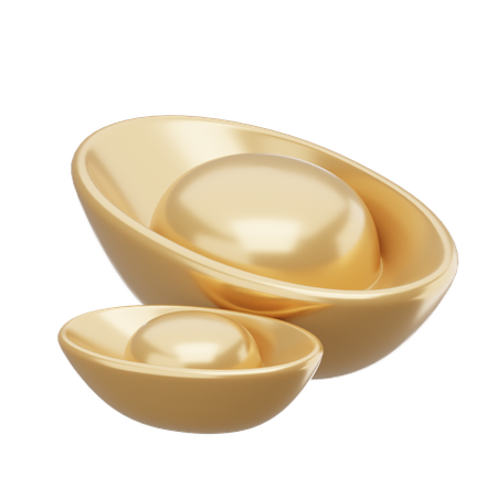 Chinesischer Goldbarren  3D Icon