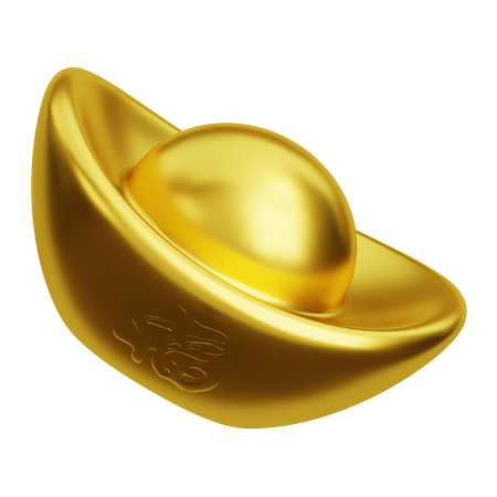 Chinesischer Goldbarren  3D Icon